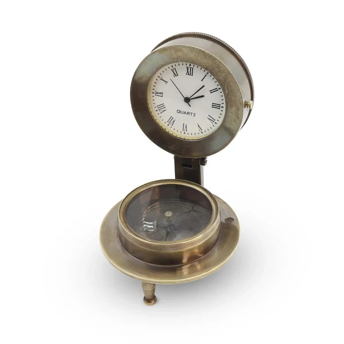 Personalized Pocket Watch with Compass – Antique Engraved Gift