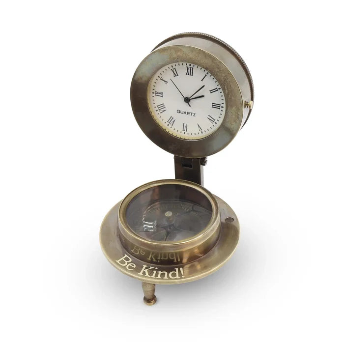 Personalized Pocket Watch with Compass – Antique Engraved Gift
