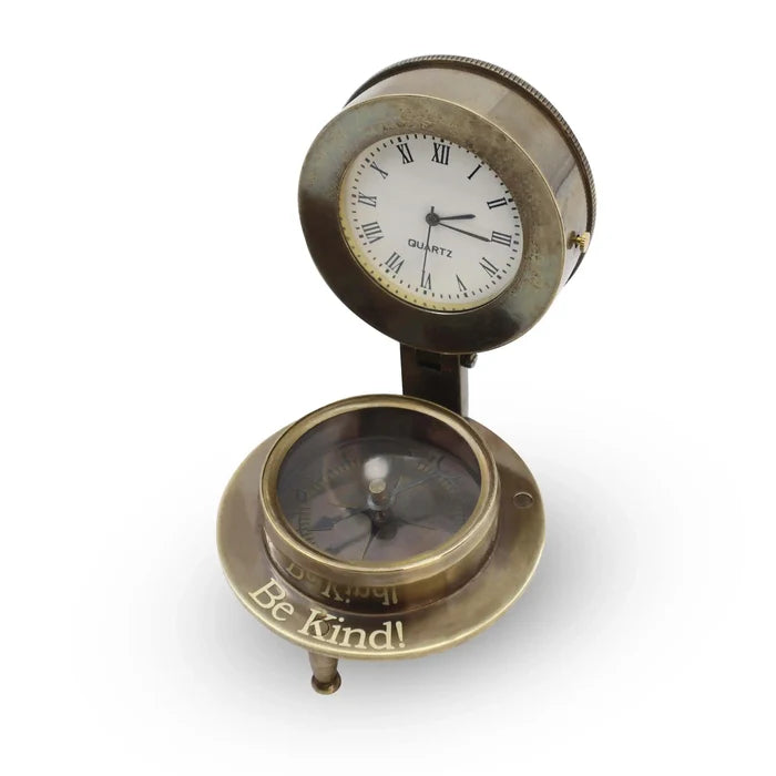 Personalized Pocket Watch with Compass – Antique Engraved Gift