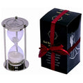 Personalized Hourglass Sand Timer Silver perfect for gifts.
