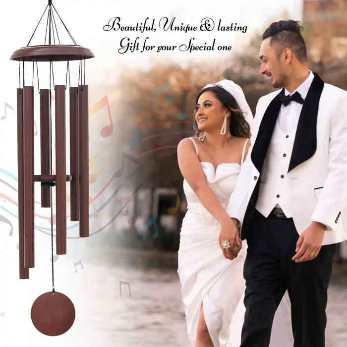 15th-anniversary personalized wind chime