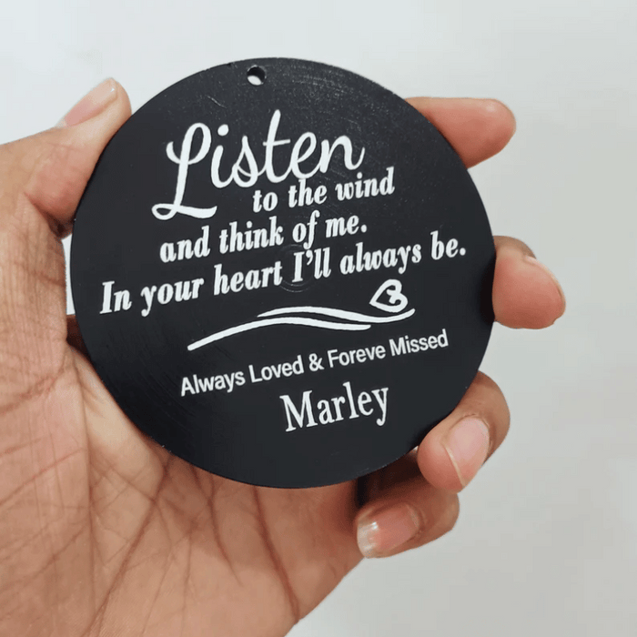 Personalized  Sail for Wind Chime with  Custom Engraving