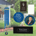 Blue Personalized Wind Chime with Picture for Memorial