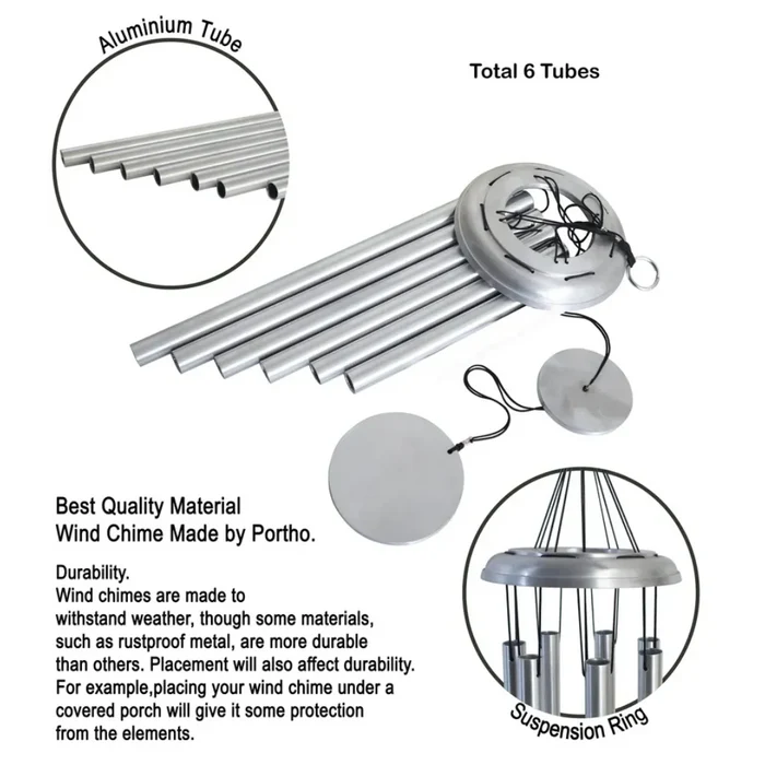 Silver wind chime