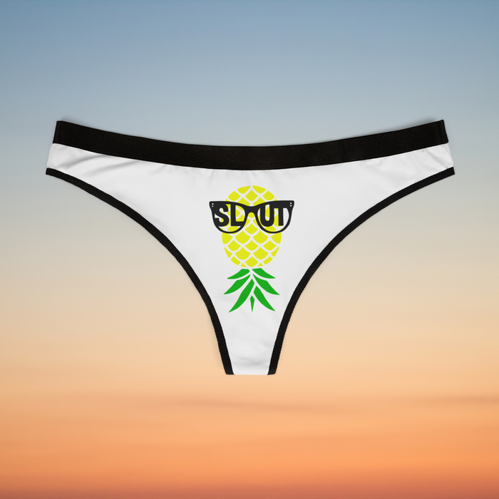 Pineapple Party Women's Thongs, Fun Underwear, Summer Swimwear, Tropical Lingerie, Cute Gifts for Her