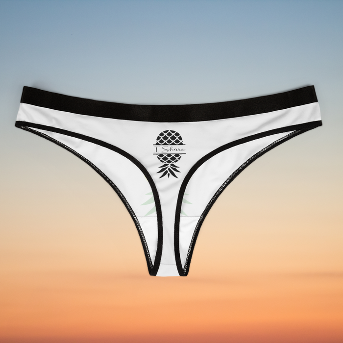 Pineapple Party Women's Thongs, Fun Underwear, Summer Swimwear, Tropical Lingerie, Cute Gifts for Her