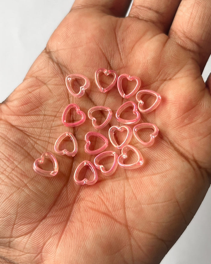 Pink Hollow Heart 🎀// 25 grams pack  (no refund on scratches)