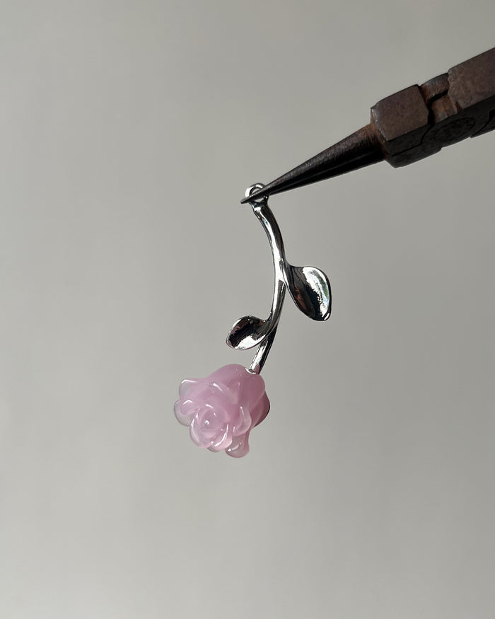 Pink Upside down flower charm