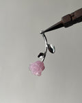 Pink Upside down flower charm