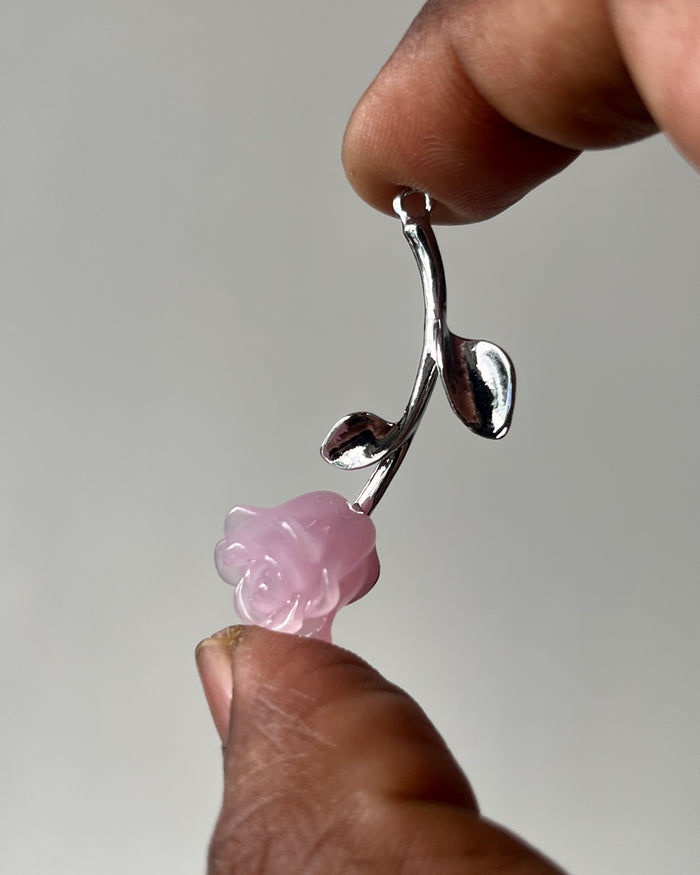 Pink Upside down flower charm