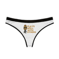 Playful Women's Thongs – "Plays Well With Others" and Colorful Pineapple Designs