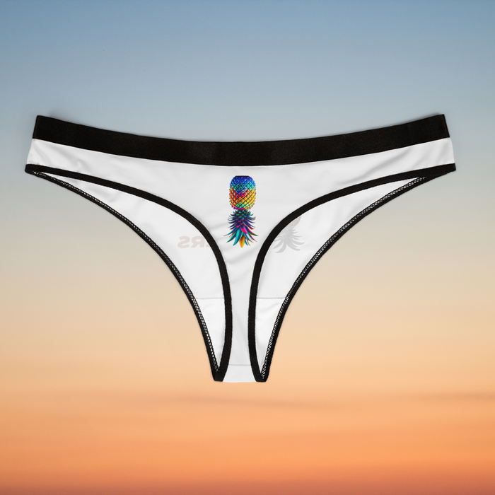Playful Women's Thongs – "Plays Well With Others" and Colorful Pineapple Designs