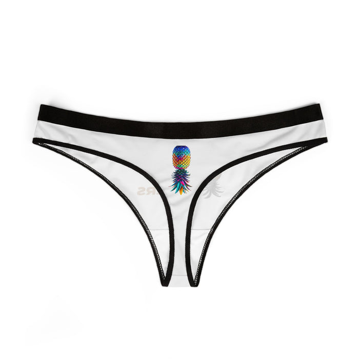 Playful Women's Thongs – "Plays Well With Others" and Colorful Pineapple Designs