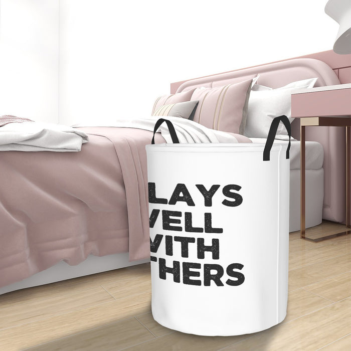 Plays Well With Others Circular Laundry Basket