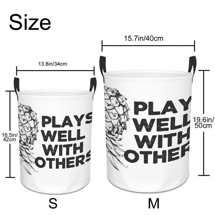 Plays Well With Others Circular Laundry Basket