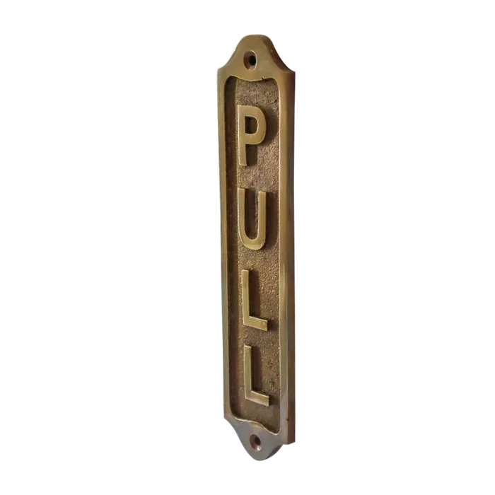 'Push & Pull' Brass Door sign set | 22x5 cm antique finish