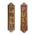 'Push & Pull' Brass Door sign set | 22x5 cm antique finish
