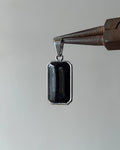 Rectangle silver charm