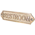 Restroom Door Sign | Brass Plaques 22x5cm Antique finish