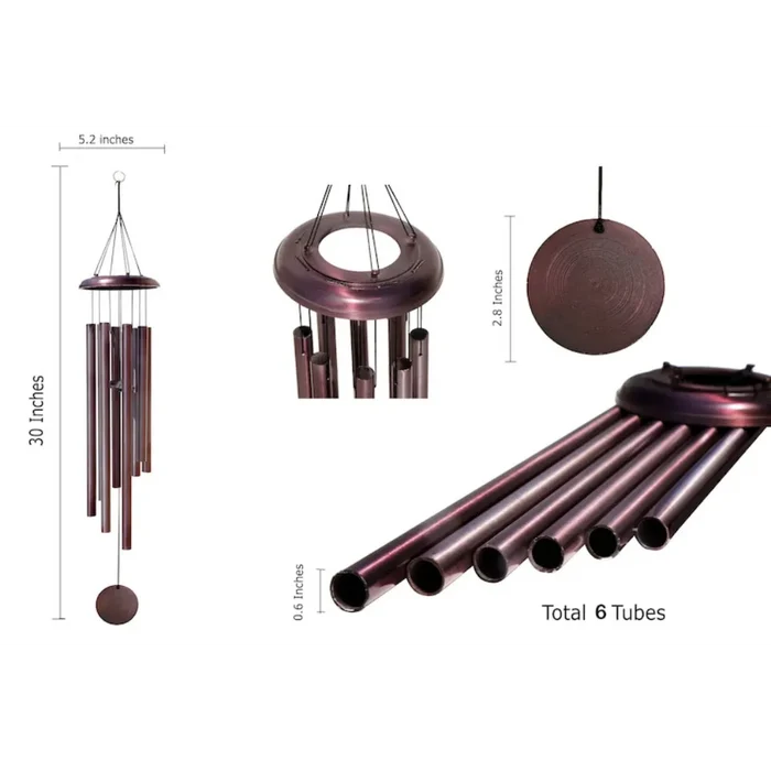 Wind Chime with its dimensions and components