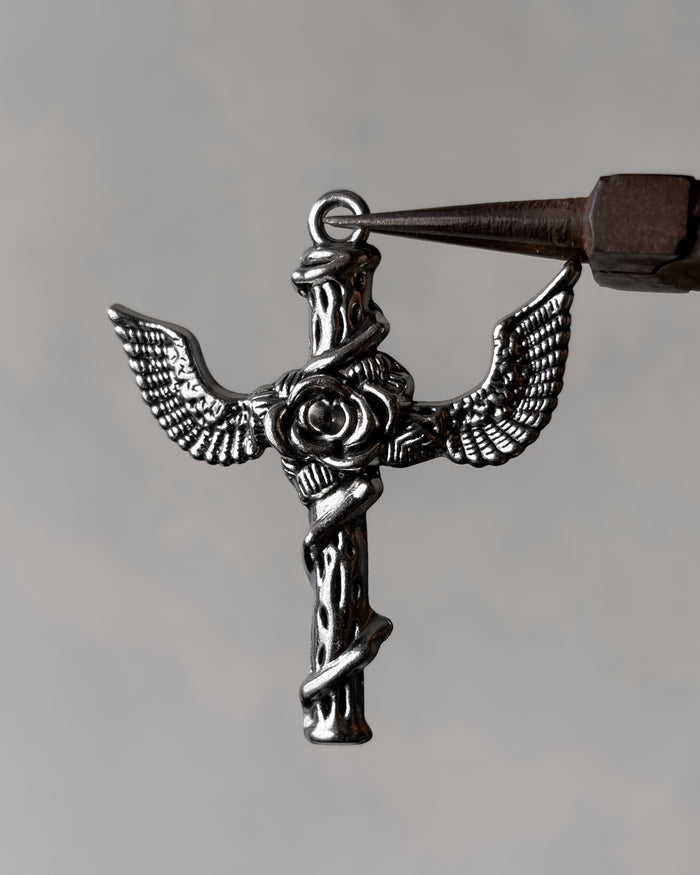 Rose wing cross - 1 pc