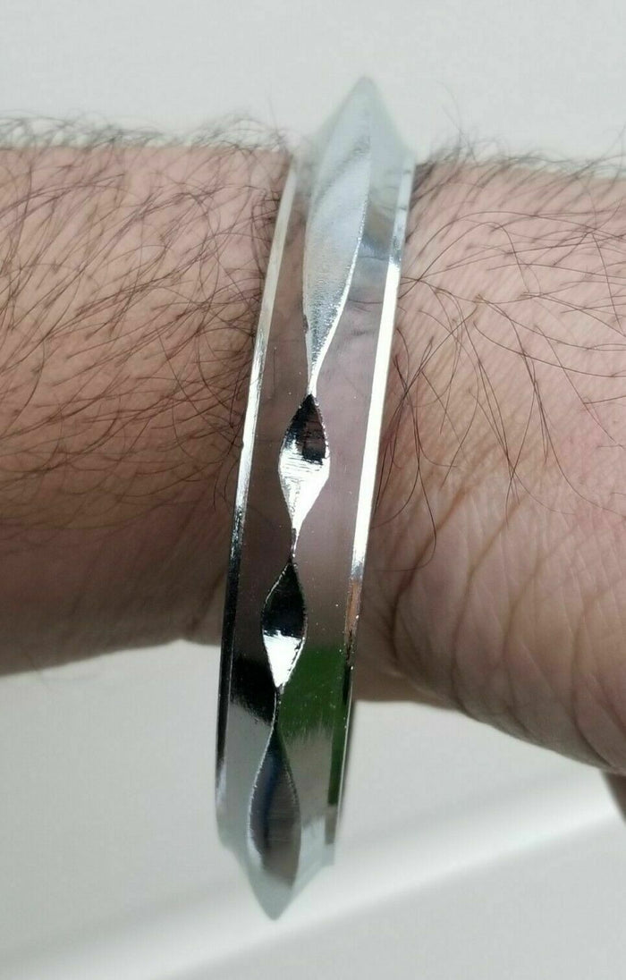 Sarbloh Iron Teeth Design Heavy Sikh Singh Kaur Khalsa Taksali Kara Bangle G10