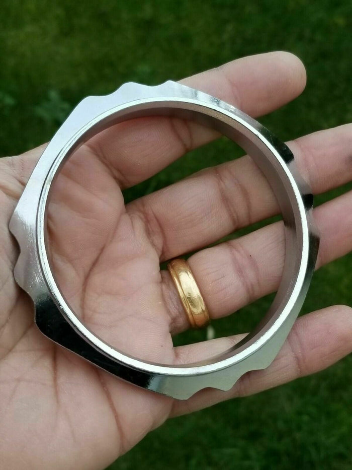 Sarbloh Iron Teeth Design Heavy Sikh Singh Kaur Khalsa Taksali Kara Bangle G10