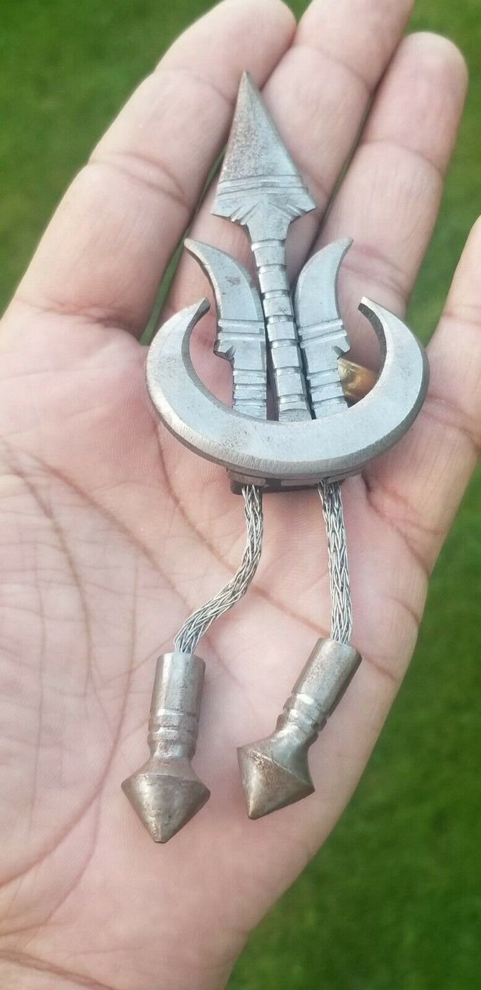 Sarbloh Khanda Pin Chand Tora Teer hand made Punjabi Sikh Singh Kaur Brooch bbb3 Gift