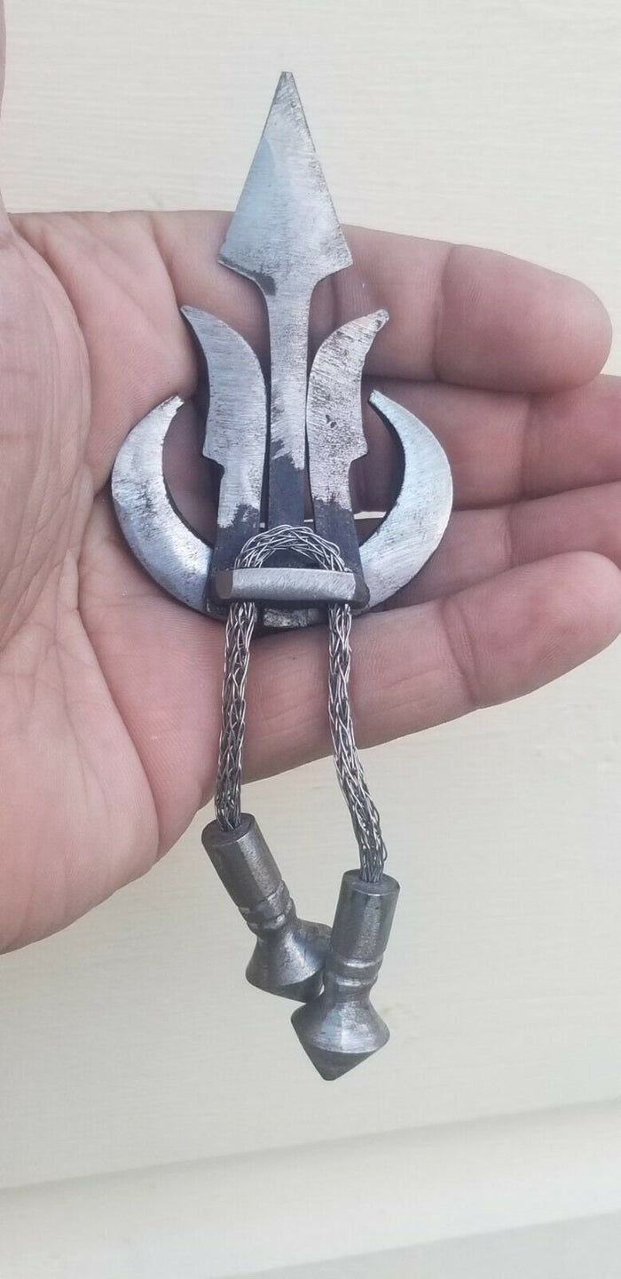 Sarbloh Khanda Pin Chand Tora Teer hand made Punjabi Sikh Singh Kaur Brooch bbb3 Gift