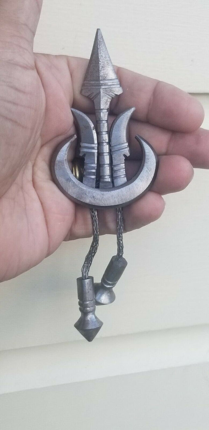 Sarbloh Khanda Pin Chand Tora Teer hand made Punjabi Sikh Singh Kaur Brooch bbb3 Gift