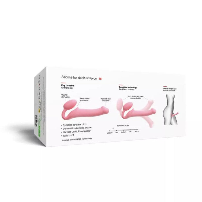 SEMI-REALISTIC BENDABLE STRAP-ON PINK - M