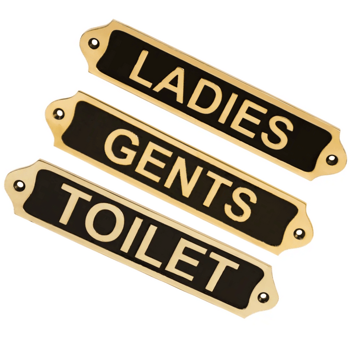 Ladies gents toilet door signage
