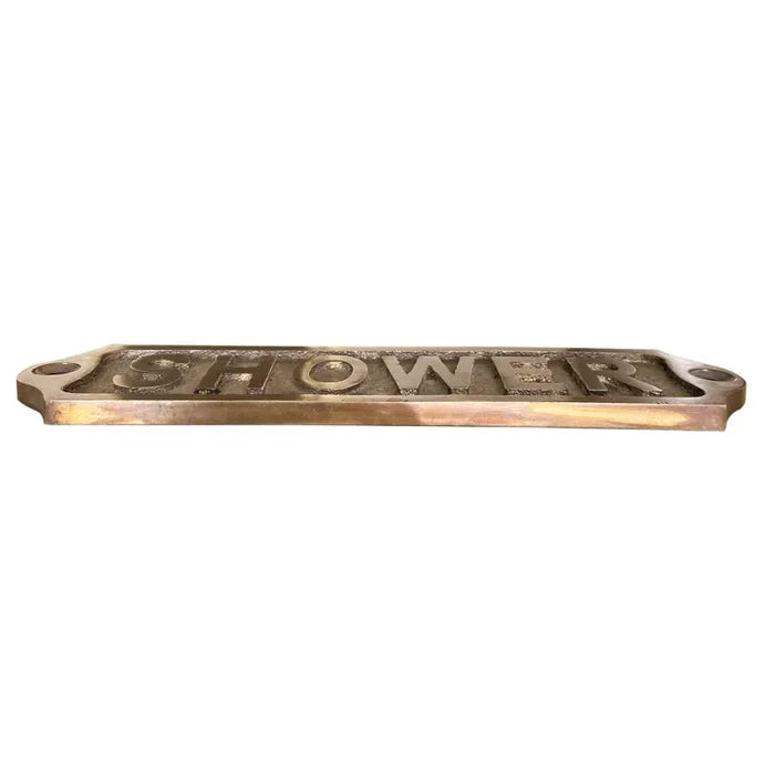 Shower Door Sign  made from high quality brass