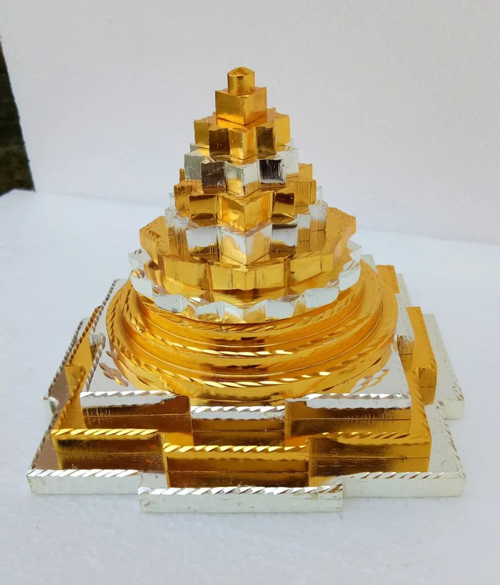 9 Inch Brass Ganga Jamuna Saraswati Shree Yantra9 Inch Brass Ganga Jamuna Saraswati Shree Yantra