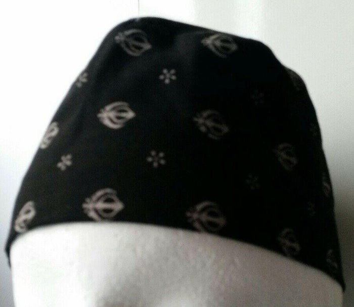 Sikh Baby Patka Black Khanda Head Wrap Punjabi Turban Newborn to 3 Years Kids
