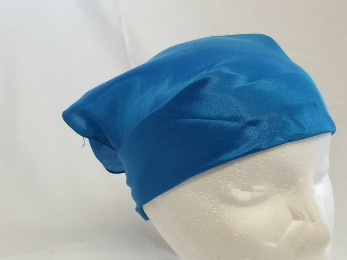 Sikh hindu kaur singh blue plain bandana head wrap gear wedding marriage rumal