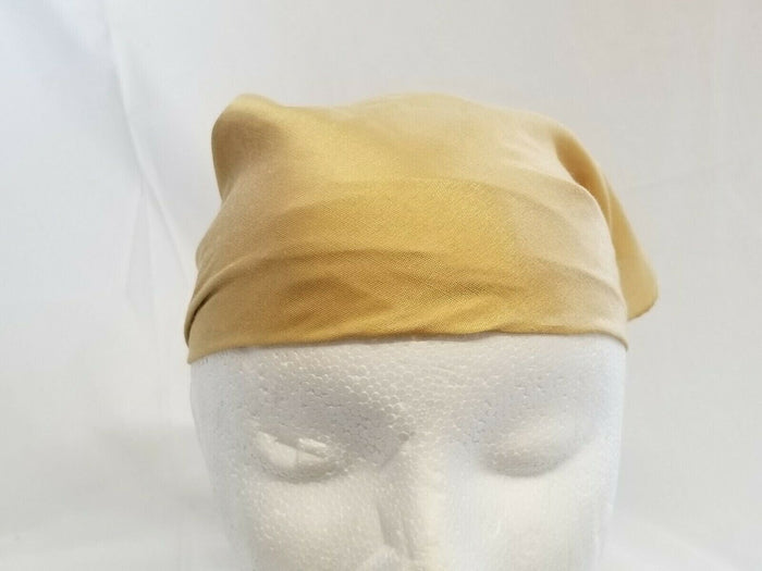 Sikh hindu kaur singh golden plain bandana head wrap gear wedding marriage rumal