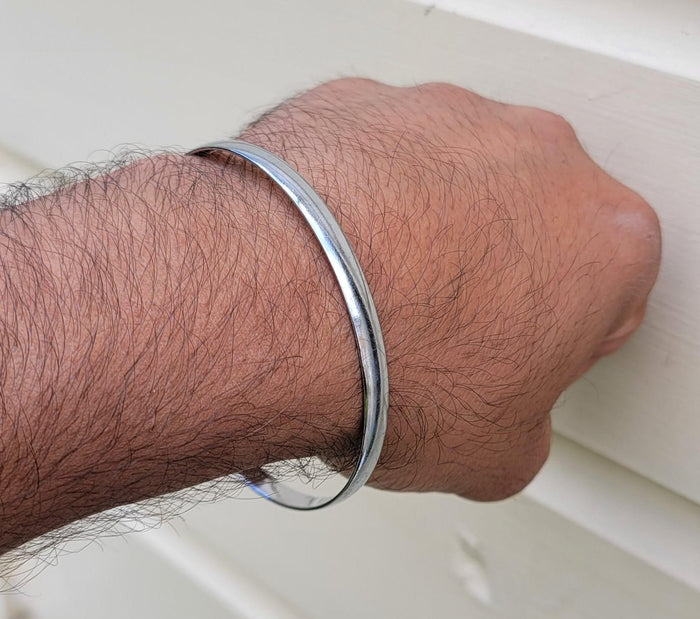 Sikh Kara Chrome Plated Punjabi Singh Khalsa Kada Plain Smooth Panjabi Bangle D7G