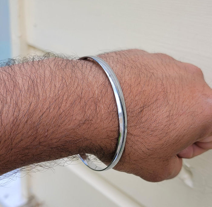 Sikh Kara Chrome Plated Punjabi Singh Khalsa Kada Plain Smooth Panjabi Bangle D7G