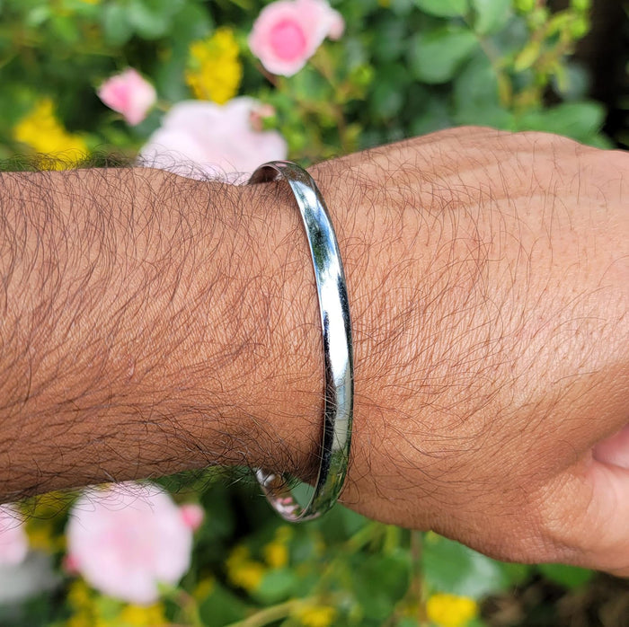 Sikh Kara Chrome Plated Punjabi Singh Khalsa Kada Plain Smooth Panjabi Bangle D7G