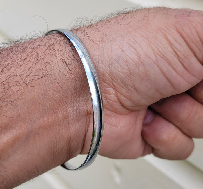 Sikh Kara Chrome Plated Punjabi Singh Khalsa Kada Plain Smooth Panjabi Bangle D7G