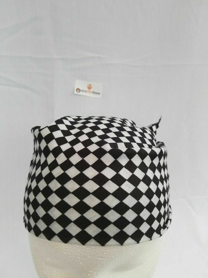 Sikh Punjabi Black White Checkered Rumal Head Wrap Bandana Roomal Handkerchief