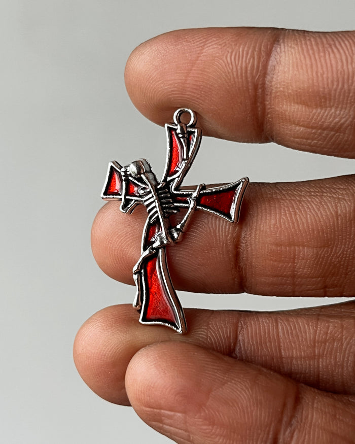 Skeleton cross charm