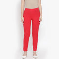 Softline Women's Knitted Pants in Cotton Elastane Fabric with Mid Rise Fit, Soft Elastic Waistband, and Quick Dry Properties