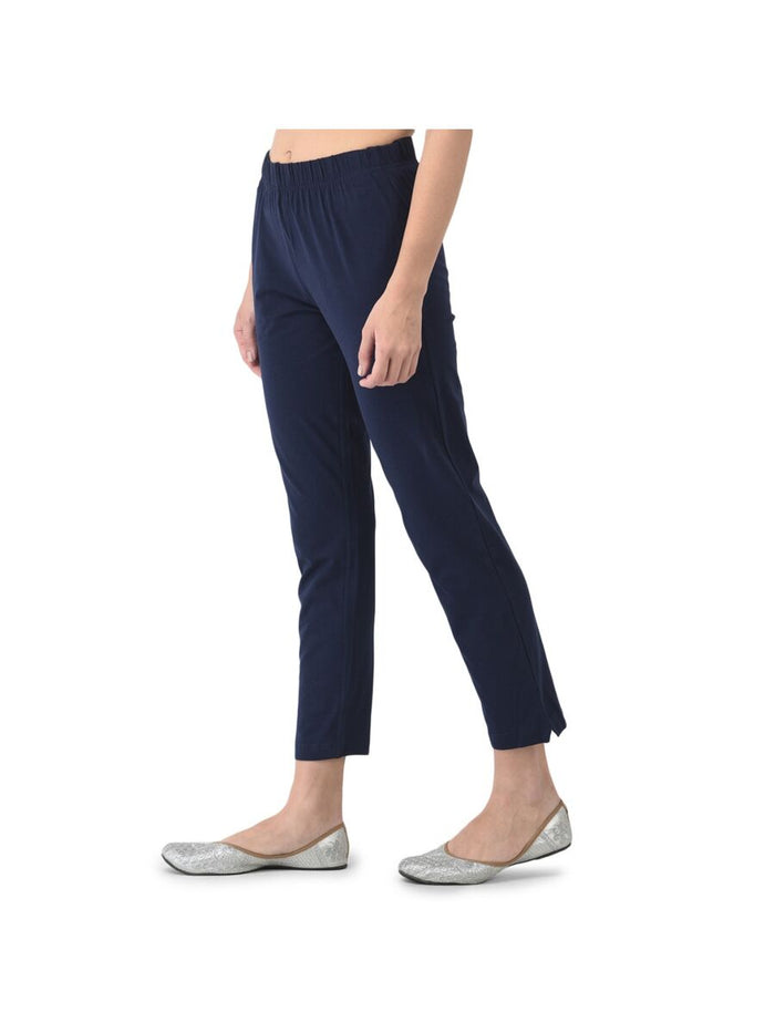 Softline Women's Kurti Pants in Cotton Rich Fabric with Mid Rise Fit, 4 Way-Stretchability, Soft Elastic Waistband, and Quick Dry Properties (SL1081)