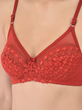 Softline Women's Non Padded Wire Free Bridal Bra & Panty Set in Nylon Spandex Fabric with Straight Back, Elastic Straps, and Hook Closure (1065)