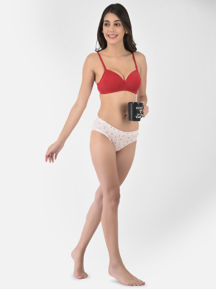Softline Women's Padded Wire Free T-Shirt Bra in Cotton Stretch Fabric with Elastic Straps, Full Cup design, and Hook Closure (2059)