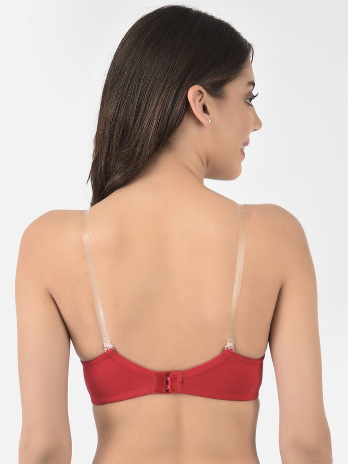Softline Women's Padded Wire Free T-Shirt Bra in Cotton Stretch Fabric with Elastic Straps, Full Cup design, and Hook Closure (2059)