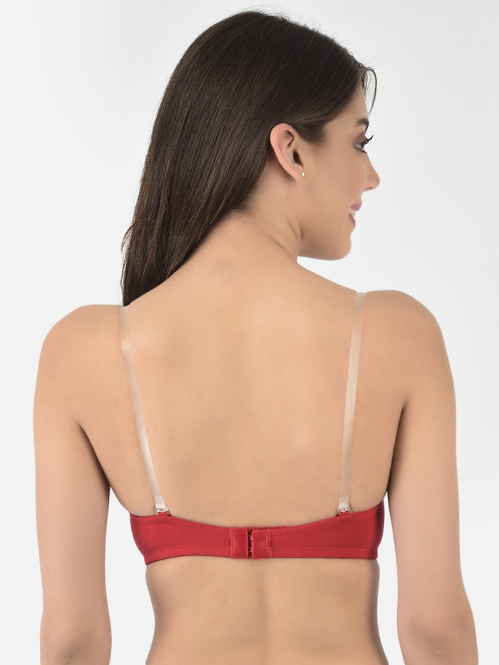 Softline Women's Padded Wired T-Shirt Bra in Cotton Stretch Fabric with Elastic Straps, Full Cup design, and Hook Closure (2060)