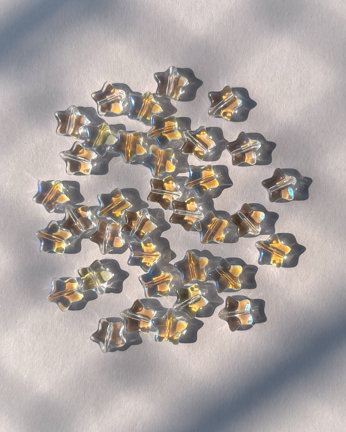 Star glass beads  // 25 pc